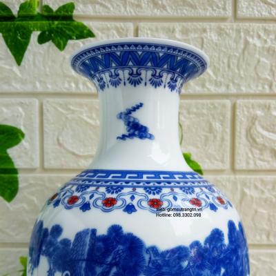 BÌNH SỨ XƯƠNG HỌA TIẾT TIỂU ĐỒNG DU XUÂN